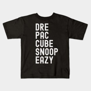 Top Five West Coast 90's Rappers Kids T-Shirt